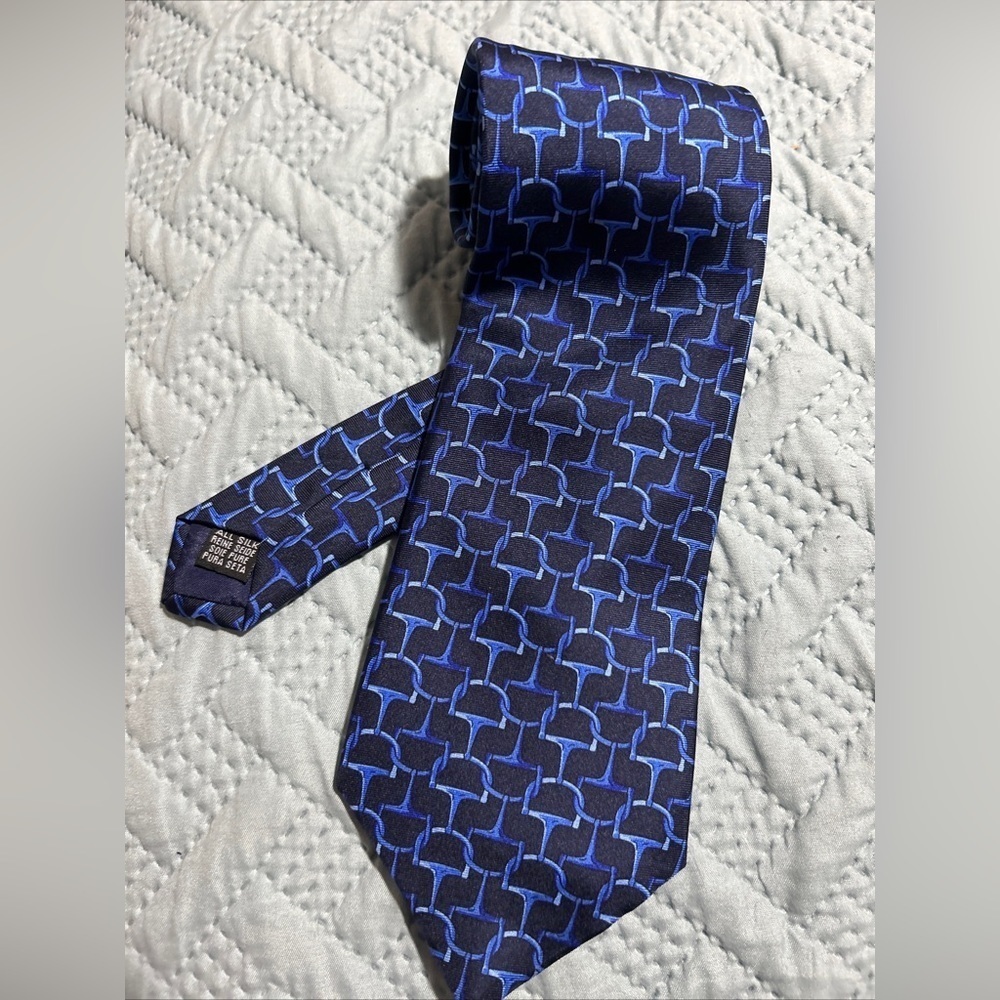 Harris’s Knightsbridge Men’s All Silk Blue Necktie